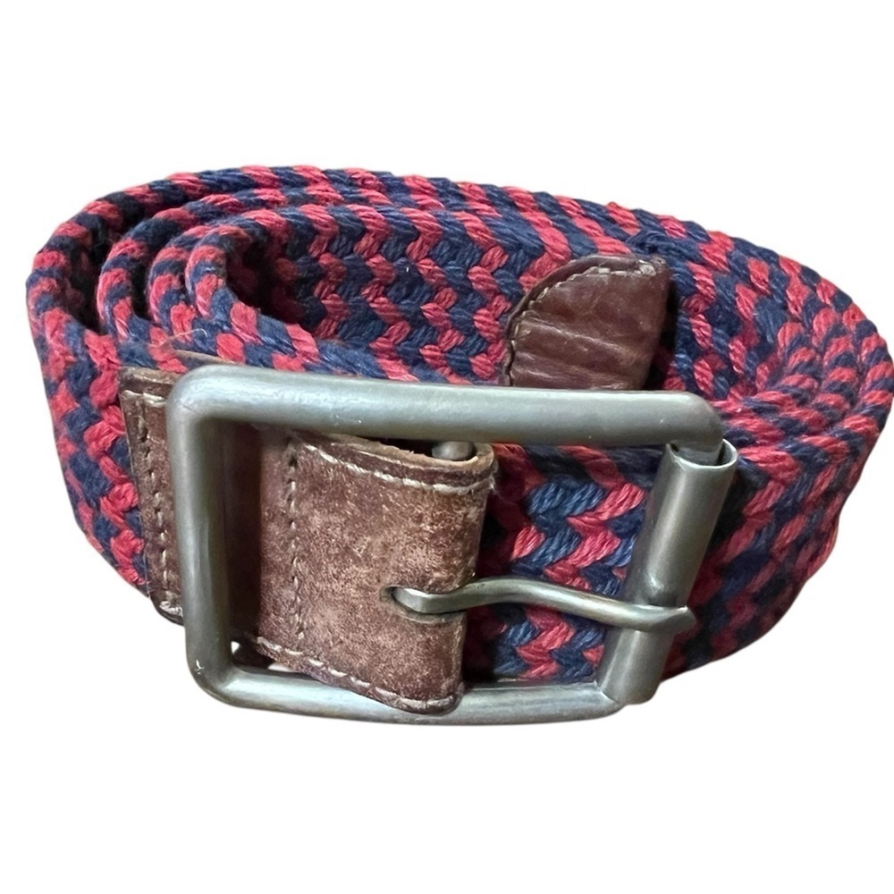 American Eagle Outfitters Red and Blue Woven Belt